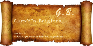 Gyurán Brigitta névjegykártya